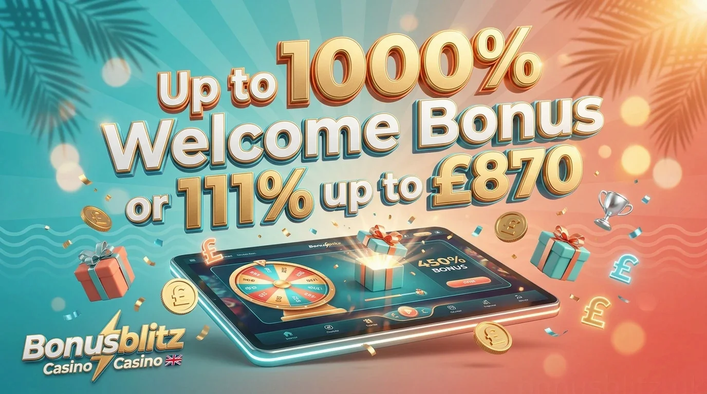 Up to 1000% Welcome Bonusor 111% up to £870